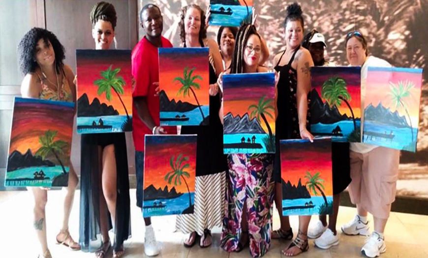 Image 7: Host a Private "Paint and Sip" Party at Home or a Local Venue