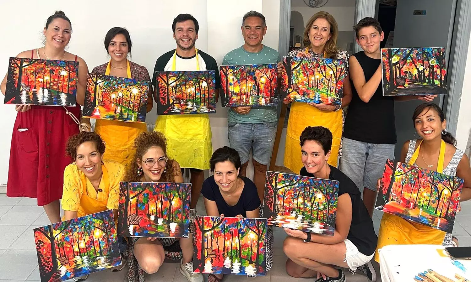 Taller de pintura acrílica para 1 o 2 personas con bebida y picoteo