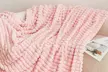 Faux Rabbit Fur Waffle Throw - Super Soft, Luxury Blanket - Image 2