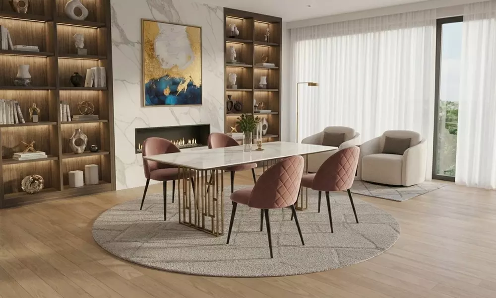 Sedia da pranzo in velluto