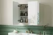 HomCom Arched Bathroom Mirror Cabinet in Two Styles - Image 2