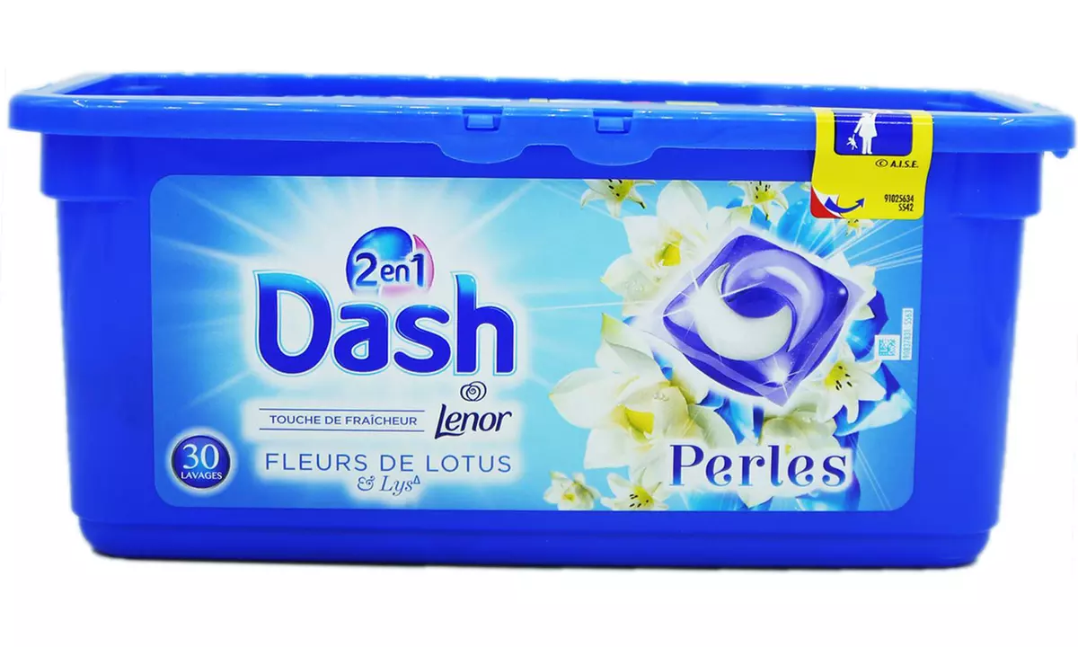 90 à 270 capsules de lessive Dash 2 en 1, 2 parfums au choix - Second Medium