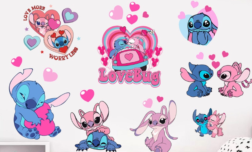 Image 4: Yutou Lilo & Stitch Inspired Wall Stickers