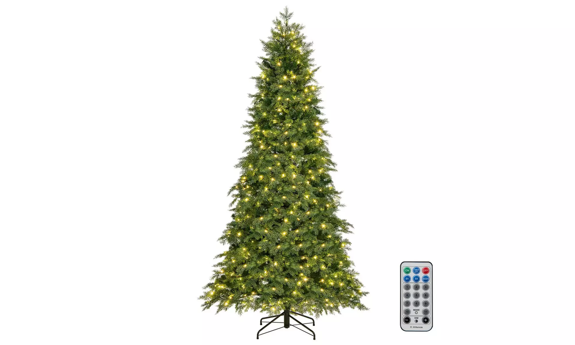 Costway 6/7.5 FT Artificial Xmas Tree with PE PVC Branch Tips & Metal Stand