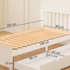 Image 8: HomCom Storage Bed with Two Drawers in Durable Pine Wood Design