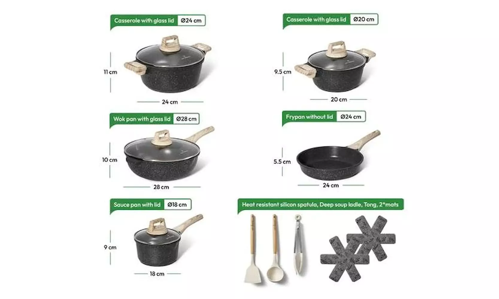 Ensemble de batterie de cuisine Just Perfecto