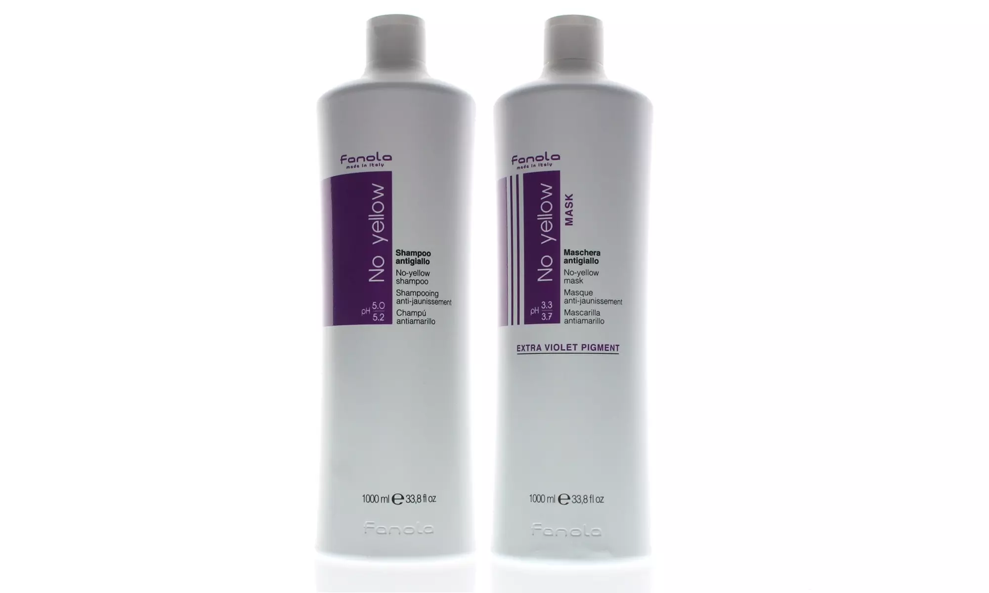 Fanola No Yellow Shampoo or Mask, 350 ml or 1000ml