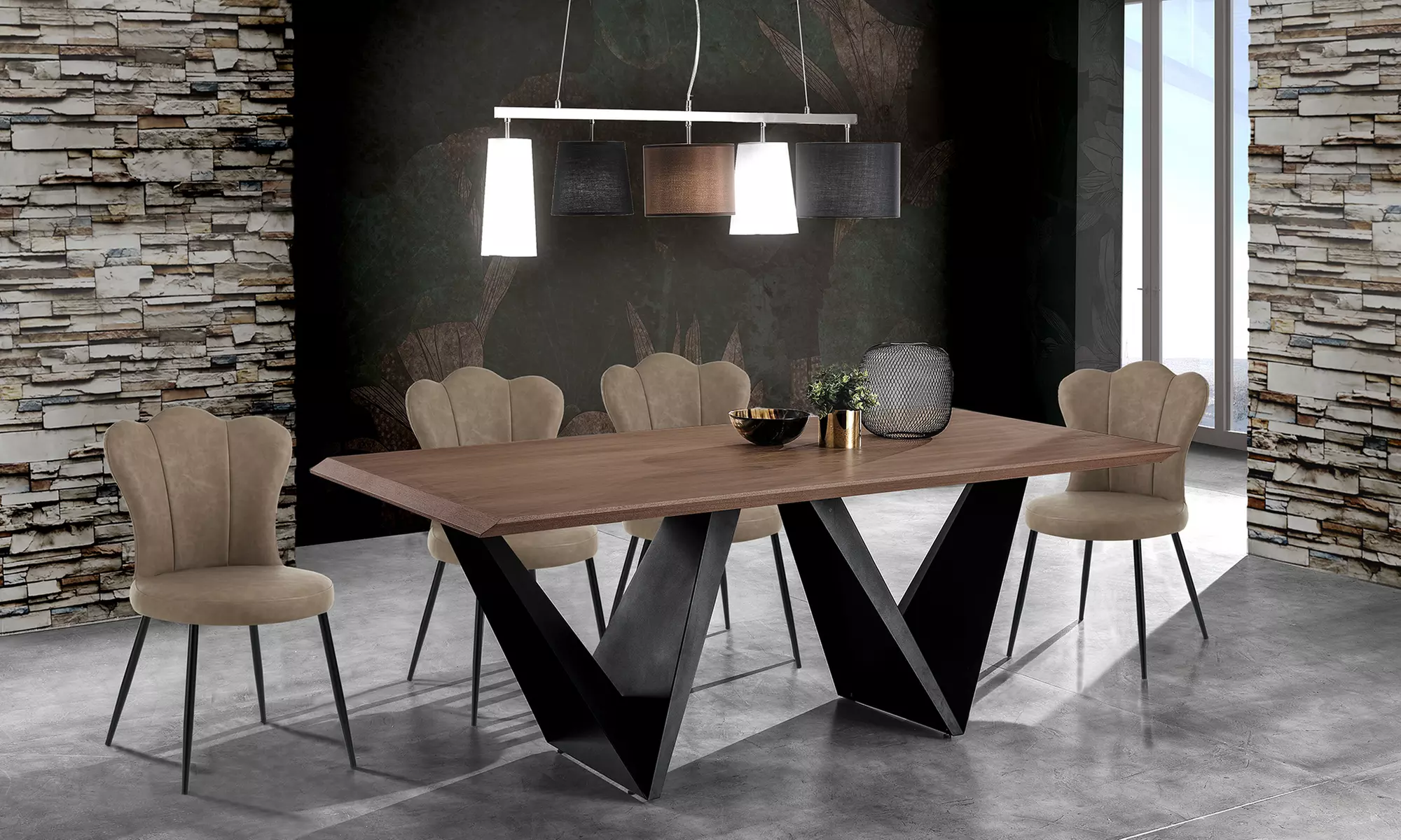 Set di 4 sedie Charlotte