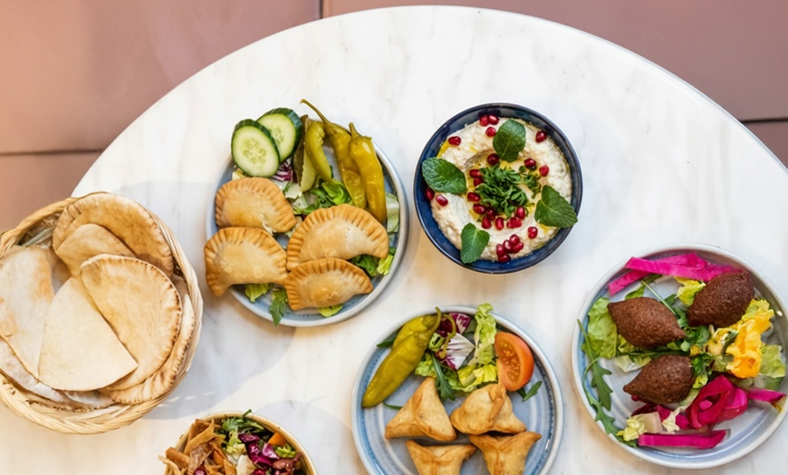 Image 4: Savor a Mezze Platter for Two or Four with Optional Glass of Wine