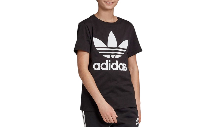 Image 34: Adidas Boys' Unisex Cotton Crew Neck Short Sleeve T-Shirt