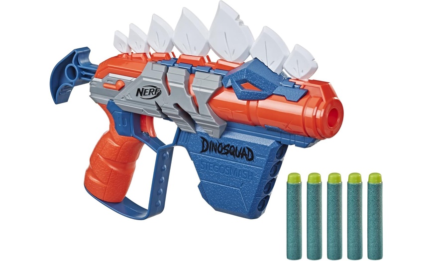 Image 1: NERF DinoSquad Stegosmash Dart Blaster 