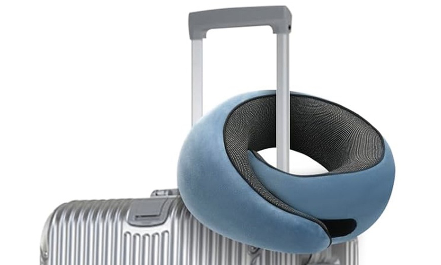 Image 15: Memory Foam Neck-Support Travel Pillow