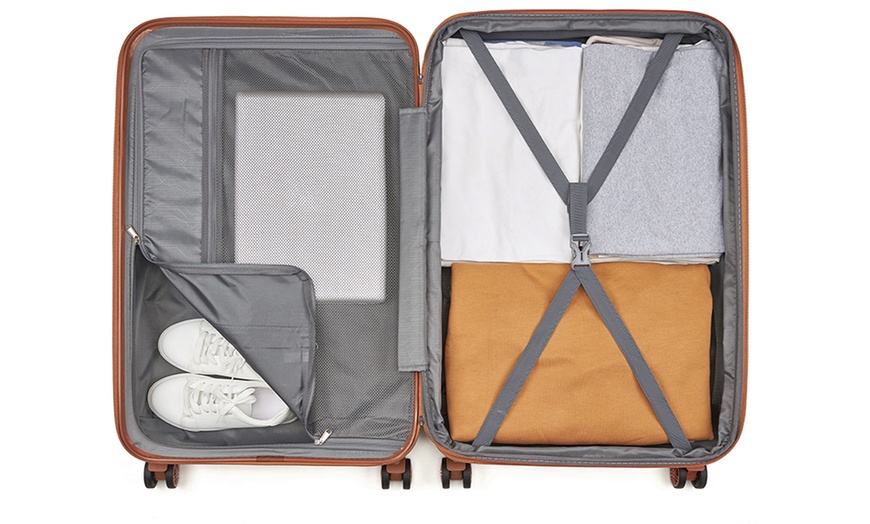 Image 15: Kono Hard Shell Suitcase One or 3-Piece Set
