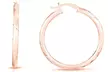 Italian 18K Rose Gold Plated Sterling Silver Hoop Collection - Second Medium