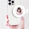 Image 5: 3-Light Mode Portable Selfie Light with Mirror