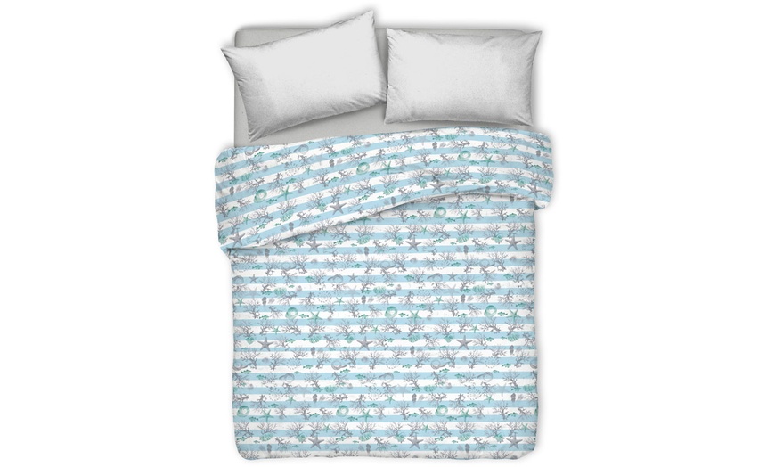 Image 9: Copriletto fantasia mare 100% cotone Made in Italy