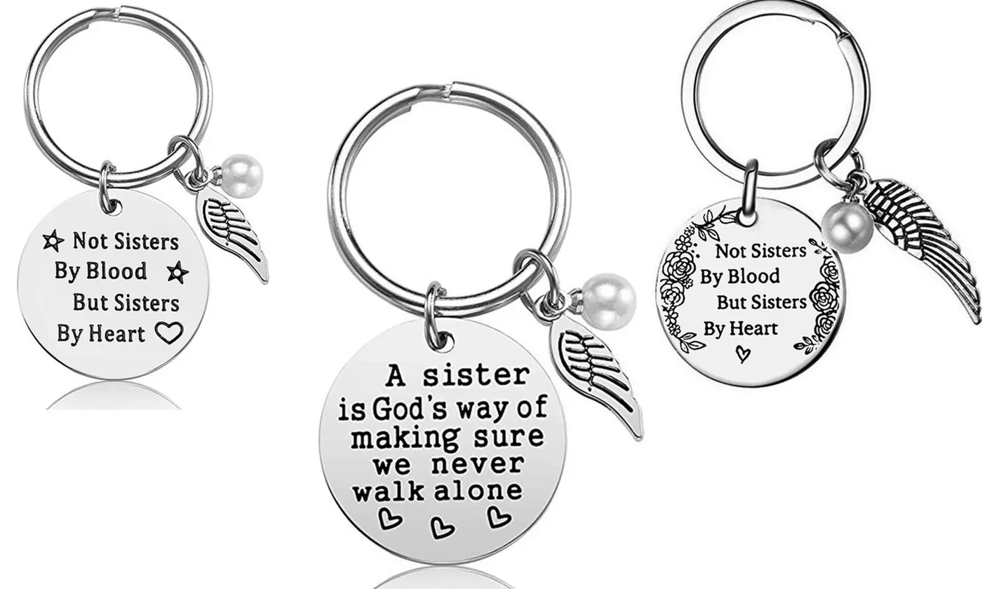 Sister Keychain Sister Jewelry Friendship Gifts for Women Sister - Primary Image