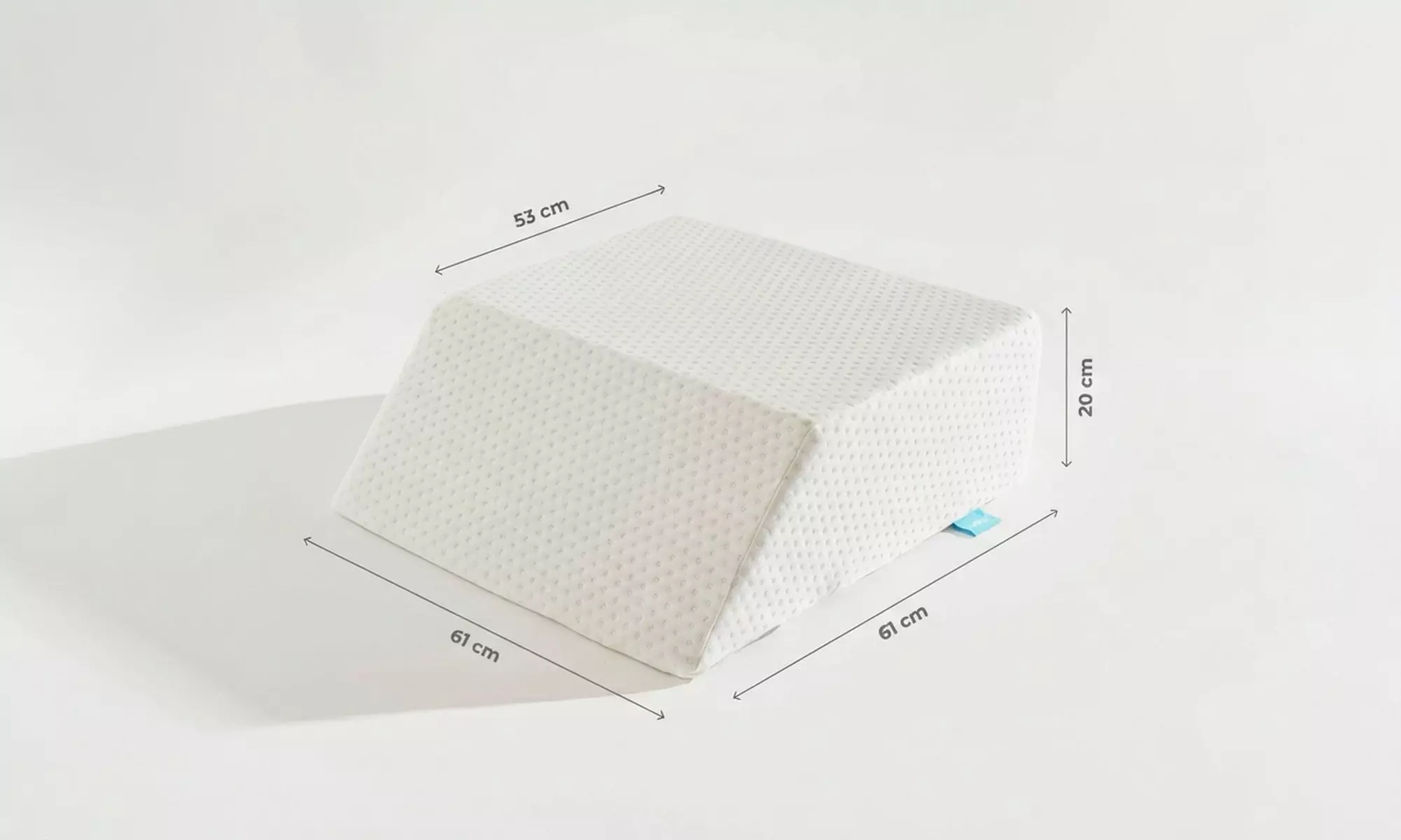 Memory Foam Leg Elevation Wedge Pillow - 20cm - Second Medium