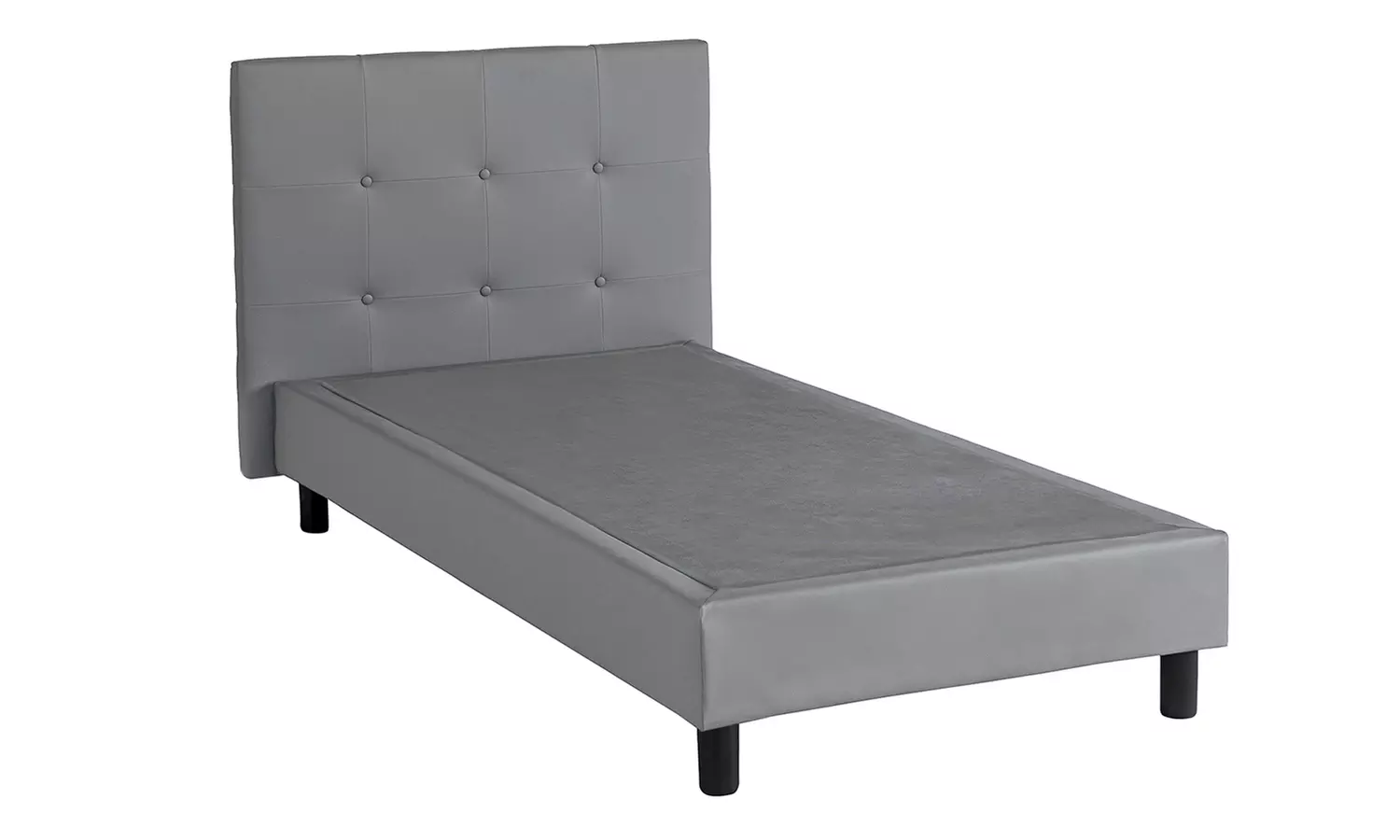 Lit fixe "Triomphe" en similicuir, matelas "Cosmos" en option