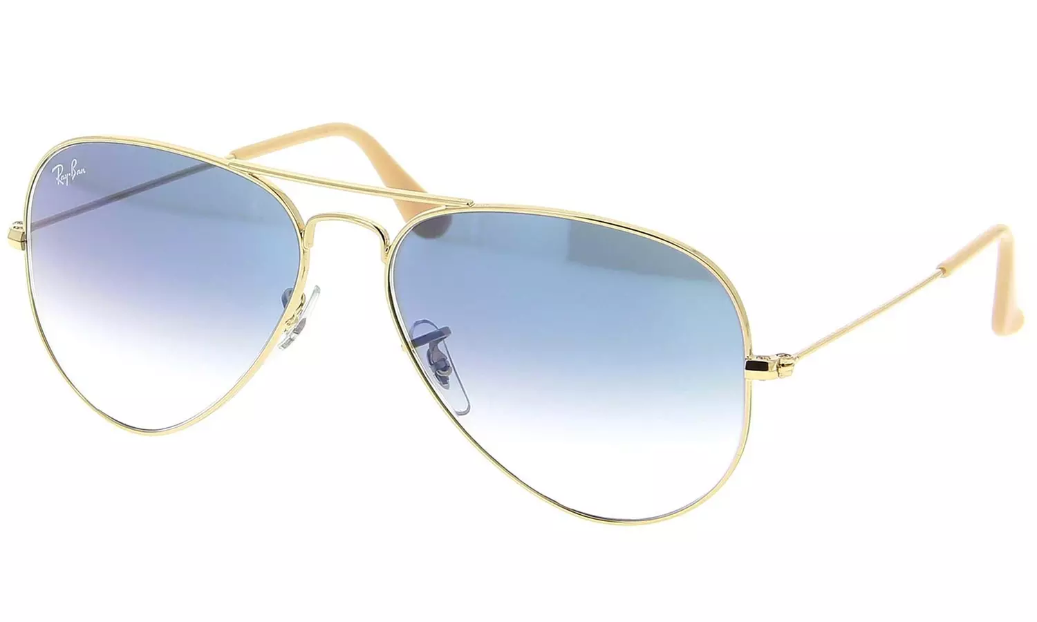Ray-Ban Unisex Gold Light-Blue Gradient Aviator Sunglasses - Primary Image