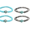 Image 1: Two-Piece Turquoise Turtle Bracelets