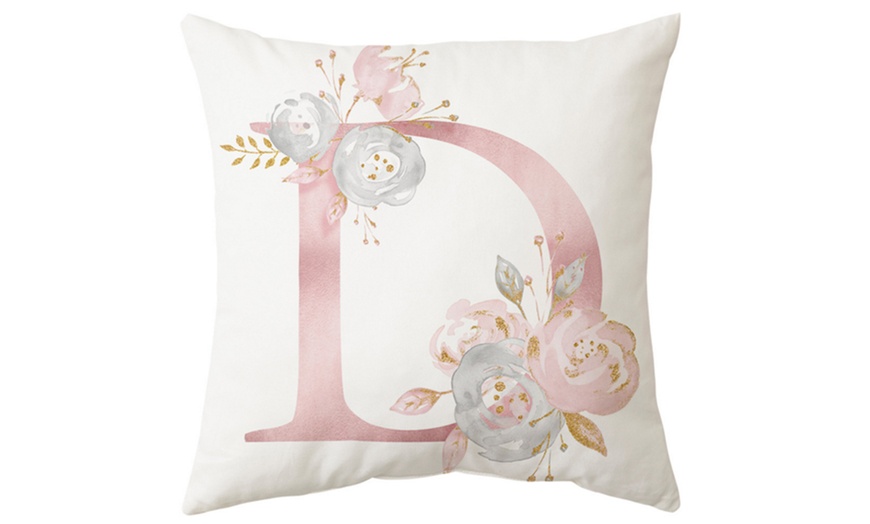 Image 9: Pink Letter Pillow Cushion Cover