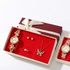 Image 1: Gold Tone Watch and Jewellery Gift Set with Necklace Earrings and Ring