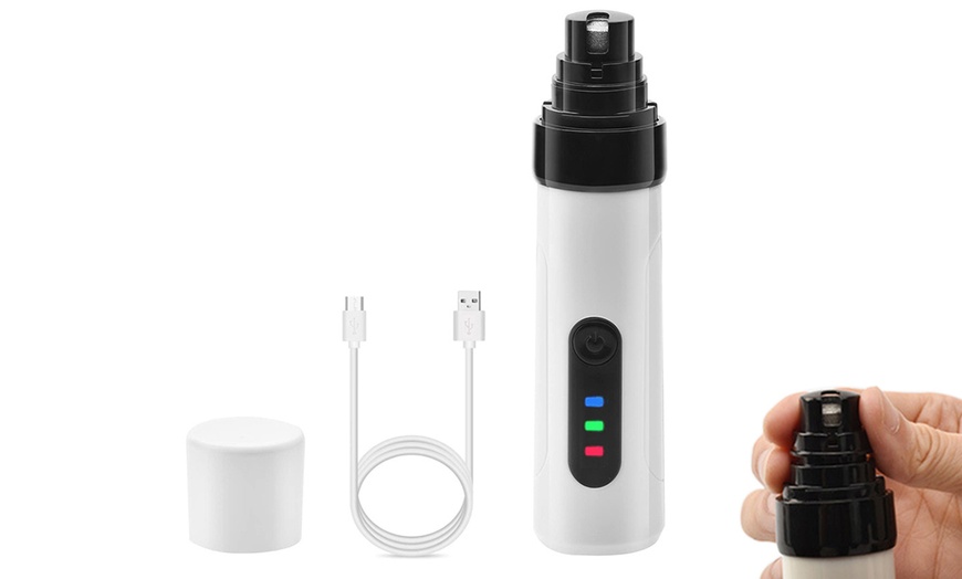 Image 2: Geräuscharmer, wiederaufladbarer Nagelschleifer für Haustiere