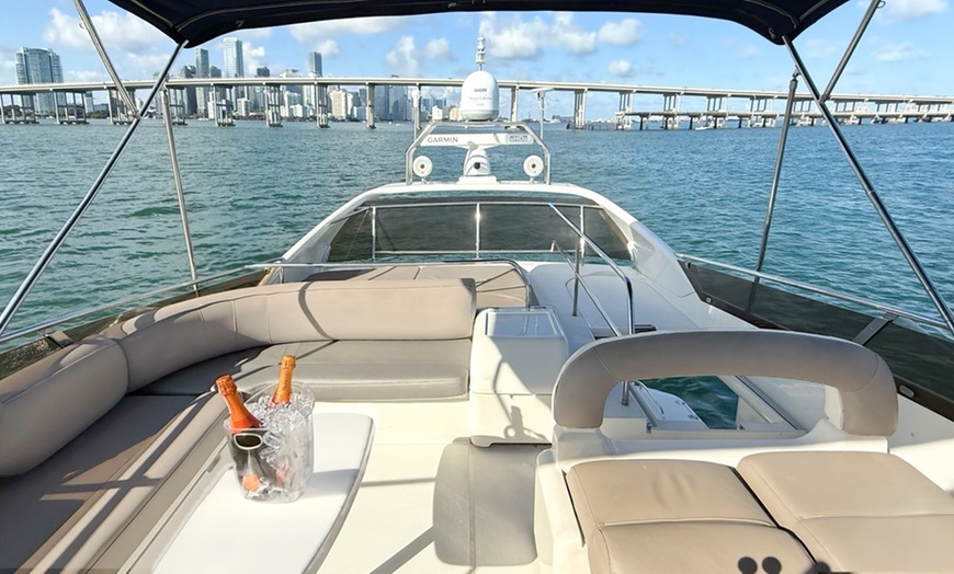 Image 9: Private Luxury Yacht 60 ft + Up to 13 People from Miami River!