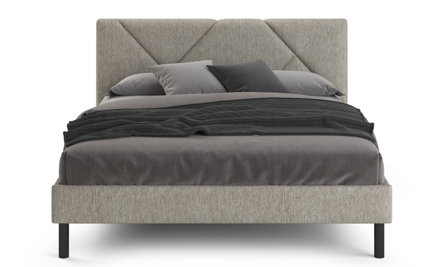 Image 36: Lit design rembourré "Ric" avec rangement intelligent