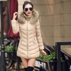 Image 7: Big Fur Collar Slim Mid-length Women’s Cotton Coat