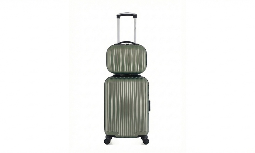 Image 2: Lot de 2 valises "Wave" comprenant une valise cabine et un vanity-case