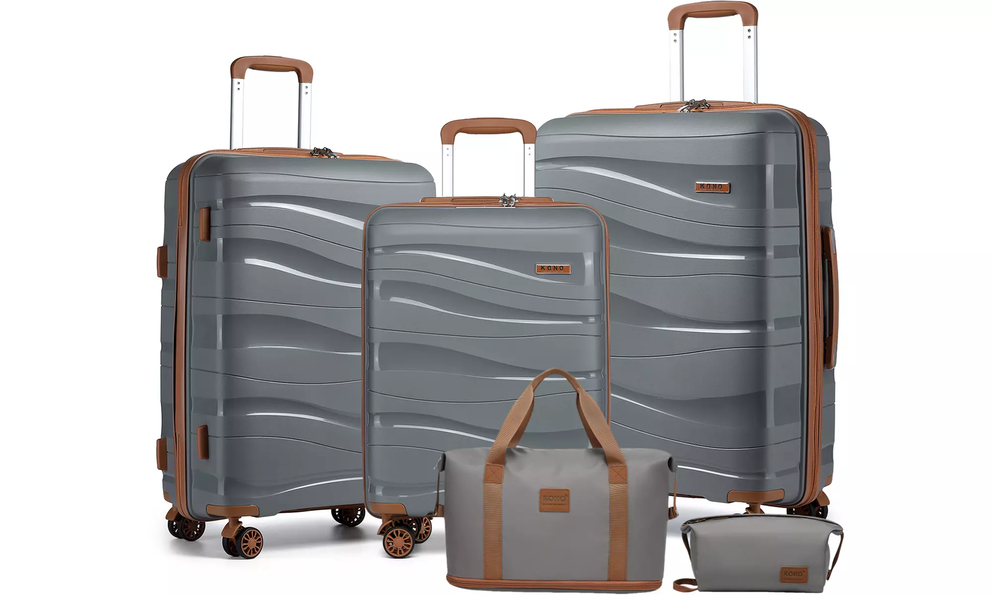 Set 4 valigie da viaggio con borsa