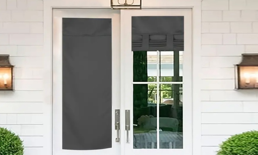 Image 11: Blackout Door Curtain