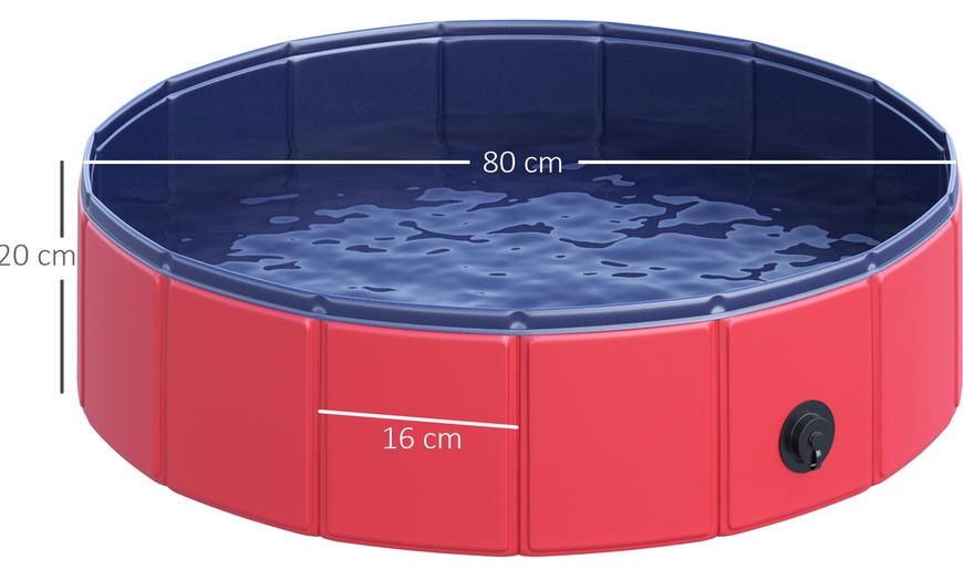 Image 9: PawHut Round Pet Paddling Pool in Various Sizes