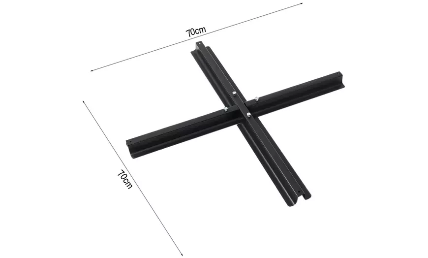 Image 27: Large 3m Grey Cantilever Parasol with Multiple Base Styles 