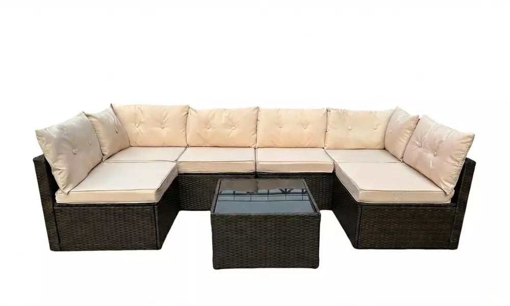 Salon de jardin modulable "Elise" en résine tressée de Kocoon