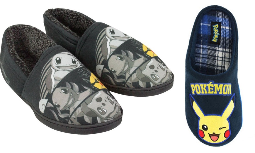 Image 1: Men's Pokemon Slippers