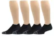 Dr. Motion Men's Low Cut Cushioned Compression Ankle Socks (4 Pairs) - Second Medium