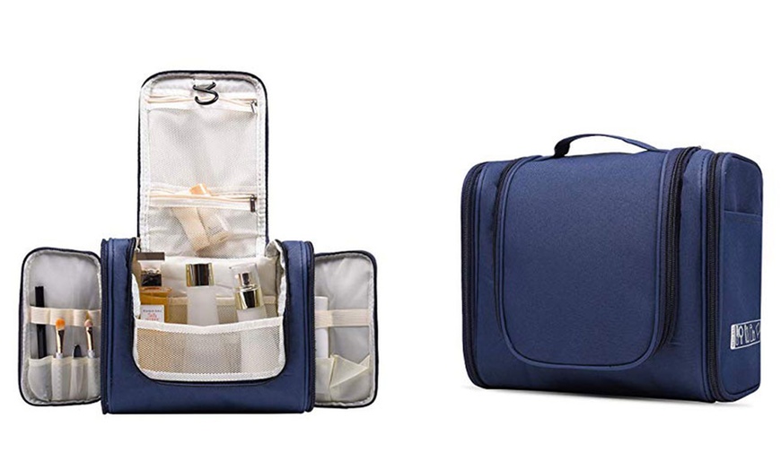 Image 10: One or Two Multi-Compartment Waterproof Toiletry Bags