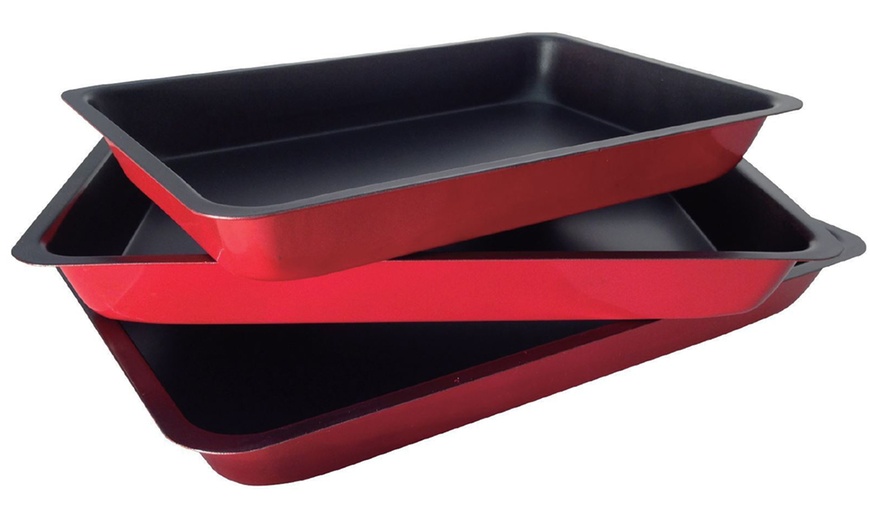 Image 1: ASAB Three-Piece Baking Tray Set