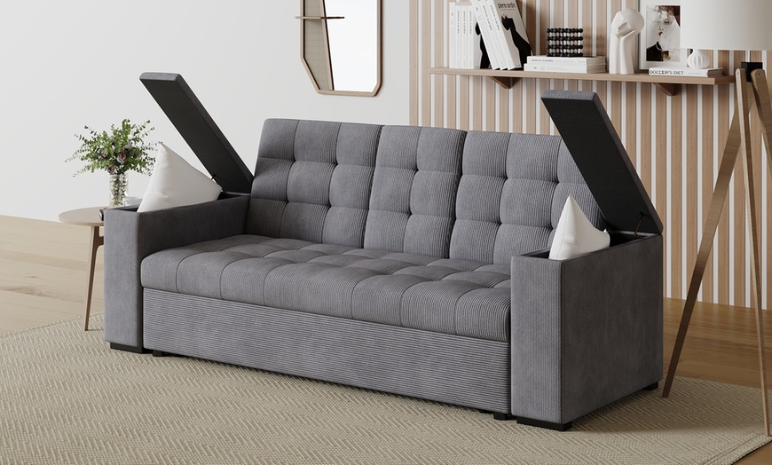 Image 47: Canapé convertible "Tilia" 3 places en tissu Kocoon