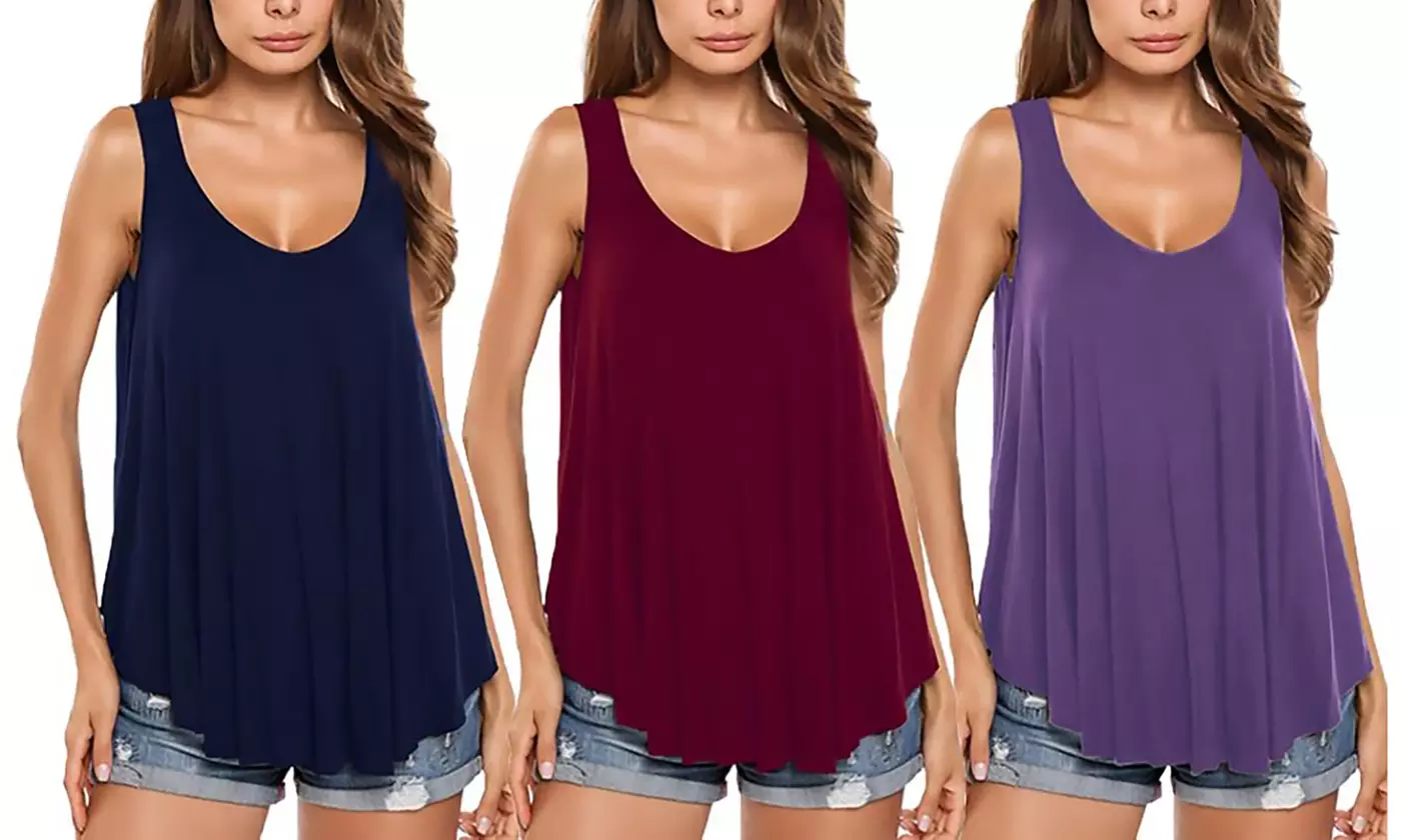 Leo Rosi Women's Eva Swing Tunic Tank Top. Plus Sizes Available. - Primary Image