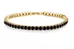 10.00 CTTW Black Spinal Tennis Bracelets in 18K Gold - Second Medium