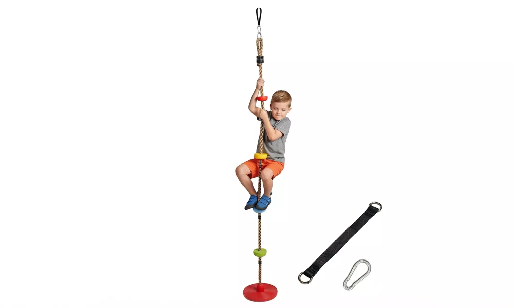 Aiyaplay Kids Tree Swing and Climbing Rope Kit with Disc Swing