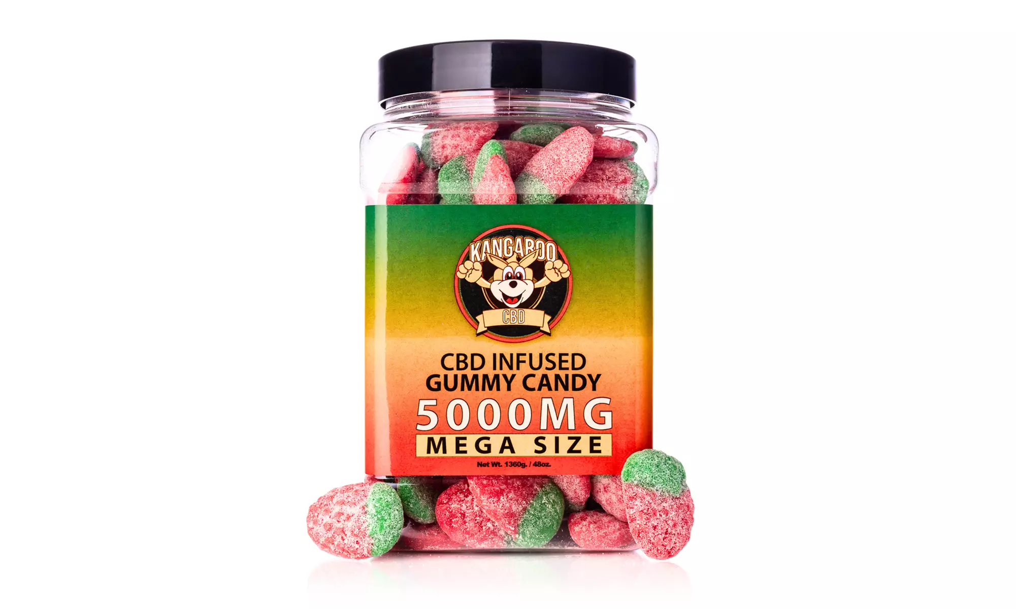Extra Strength MEGA Size 5000MG Potent CBD Gummies from Kangaroo - 48oz