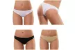 Pack de 6 braguitas brasileñas de algodón y elastano en colores lisos (negras, blancas y carne) - Image 2