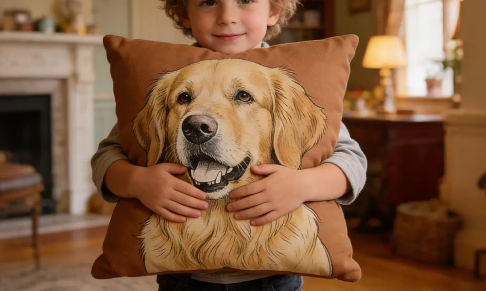 76% Off Personalized Pet Portrait Pillow from Justyling