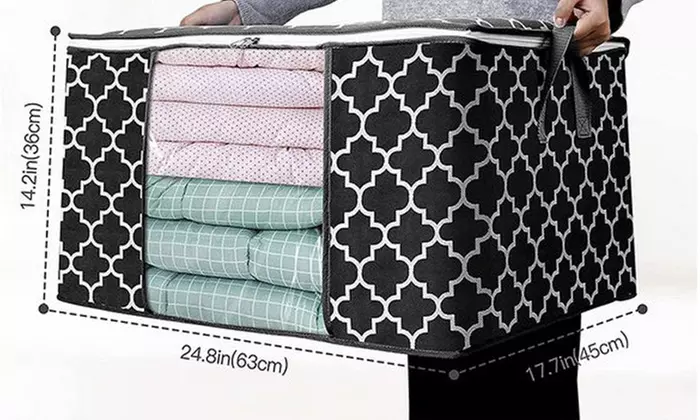 3-Pack 100L Large Capacity Clothes Storage Organizer with Reinforced Handle