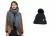 Women Fashion Winter Warm Knitted Hat Beanie Hat Scarf Set - Second Medium